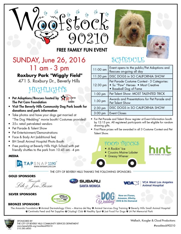 2016 Woofstock 90210 Flyer Eblast